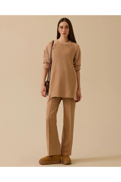 SCL Pocketed Lace-Up Suede Trousers
