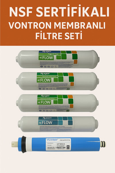 AQUA BELLA Purefer Su Arıtma Filtresi 5'li Vontron Membranlı Filtre Seti