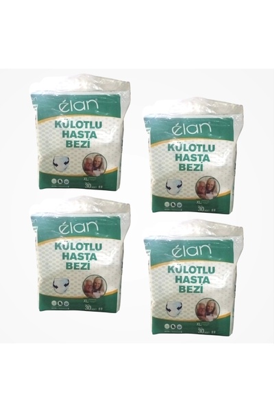 ELAN Emici Külot v Extra Large (XL) Hasta Bezi | 4 x 30'lu Paket (120 Adet)