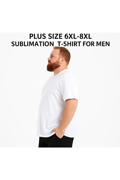 ARDSU Dxl Men's Big and Tall Moisture Wicking Pocket T-Shirt White 8XL Plus Size