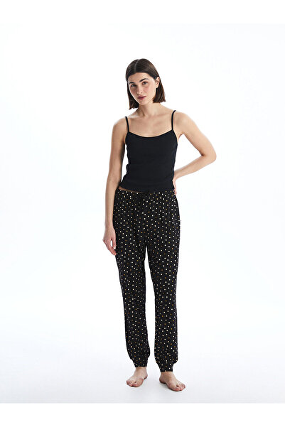 LC Waikiki Polka Dot Women's Jogger Pajama Bottom with Elastic Waist