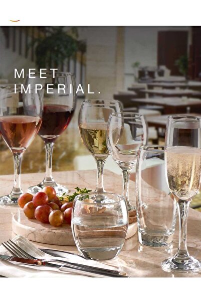 ORTAKÖY CENNETİ 12 قطعة من كؤوس النبيذ البيضاء الإمبراطورية من زجاج باشاباهتش...