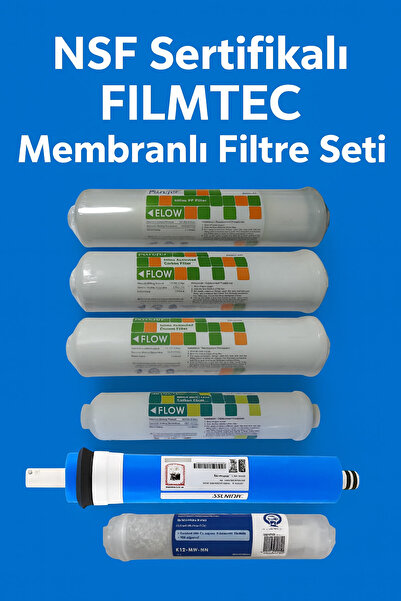 AQUA BELLA Purefer Su Arıtma Filtresi 6'lı Filmtec USA Filtre Seti MineralWave