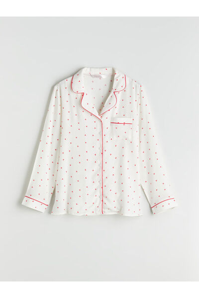 LC Waikiki Shirt Collar Printed Women's Pajamas Set