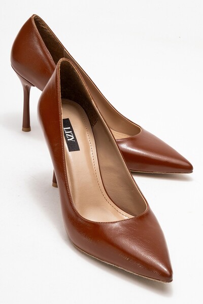 Lizy Shoes Taba - Stiletto pentru femei cu detalii elegante