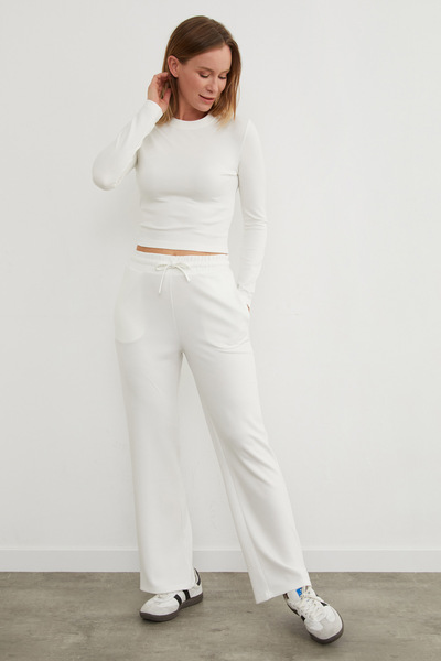 Fulla Moda Basic Beli Tied-Up 2-Piece Modal Set