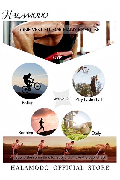 HALAMODO Waist Trainer Sweat Vest for Men Hot Neoprene Sauna Tank Top Vest No Zipper Gym Workout Suit