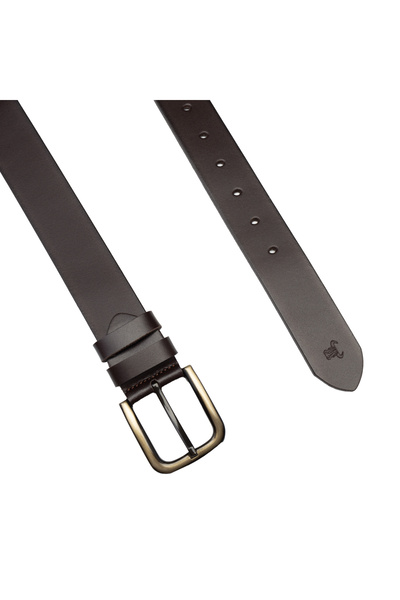 Toro Nero Men's Leather Belt Brown Modern - ToroNero
