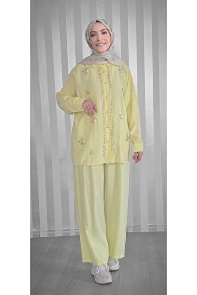 RABİA STORE İşlemeli Pantolon Takım