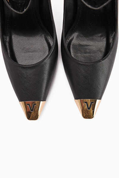 Limoya Jennica Black Ankle Buckle Women's Heeled Shoes