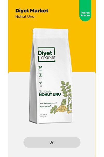 Glutensiz Ön Pişirilmiş Nohut Unu 250gr