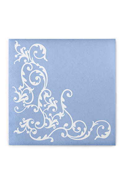 Mank Χαρτοπετσέτες Linclass για Γιορτινό Τραπέζι - Pomp (Baby Blue-Λευκό) / 40 x 40 εκ. / 50 τεμ.