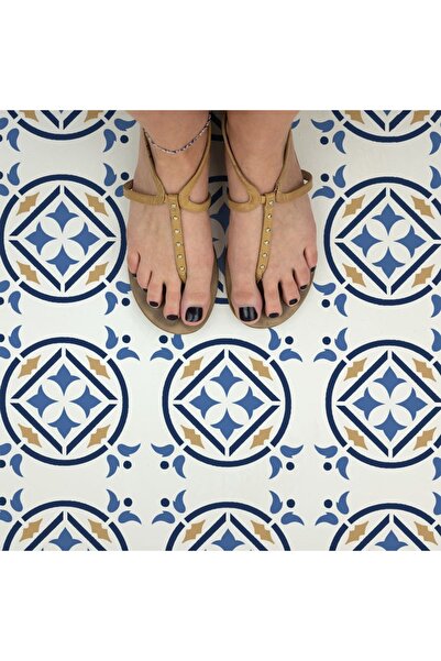 Maxrom Sablon Perete vopsire, tencuiala 0.7mm Caspian Tile Stencil Refolosibi...