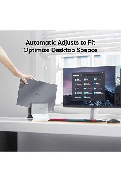 Generic USB-C Docking Station for Dual Monitors, PULWTOP Vertical Laptop Docking Station Stand