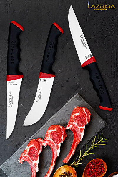 LAZBİSA Soft Serisi Mutfak Bıçak Seti Et Ekmek Sebze Pizza Salata Börek Şef B...