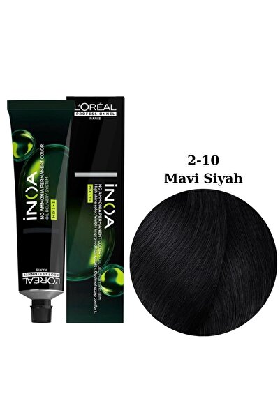 İNOA 2.10 Numara Mavi Siyah Saç Boyası 60 ml,