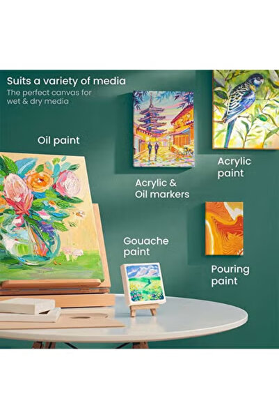 Taimi 140x100 cm Pre-Stretched Cotton Canvas – 1pcs for Acrylic & Oil Painting