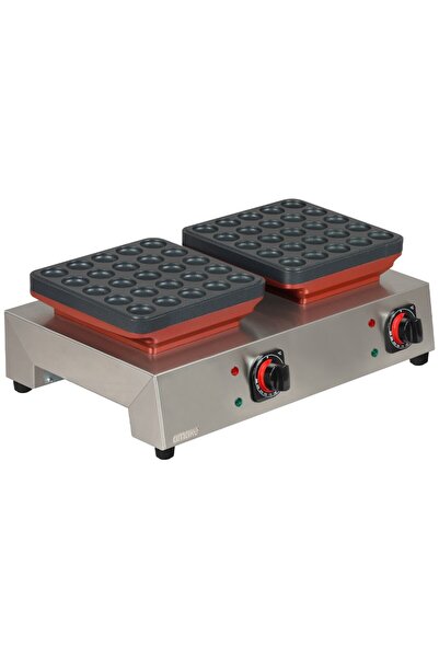 OMAKE PFR.01.E21 Manuel Zamanlayıcılı Top Poffertjes Çiftli Makinesi, Elektrikli
