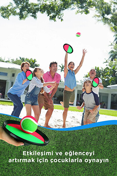 Ganjem At Tut Top Yakalama Seti 2 Raket 1 Top Çocuk Aile Arkadaş Spor Oyunu Eğlenceli Aktivite Plaj Oyuncak