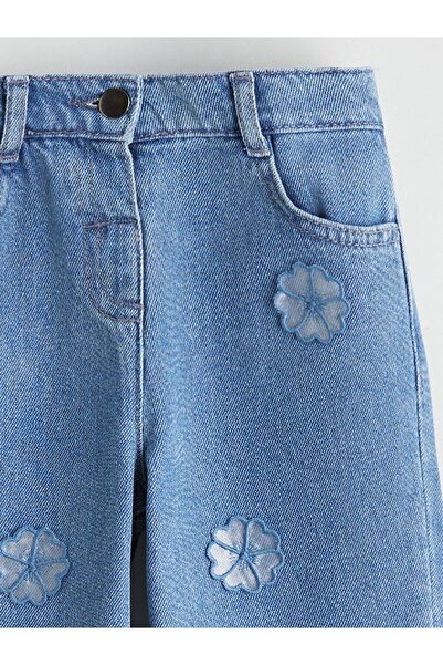 LC Waikiki LCW Kids Çiçekli Kız Çocuk Jean Pantolon
