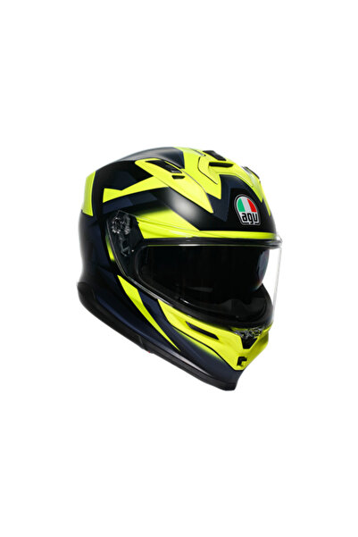 AGV K7 MPLK Glımpse Matt Black Yellow Fluo Kapalı Kask