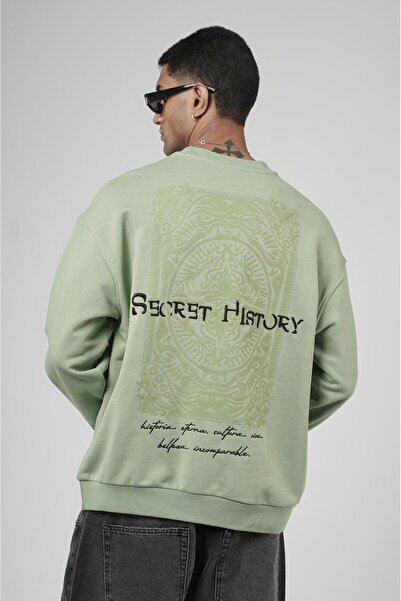 king brich Oversize Fit Men's Sweatshirt with Printed Back