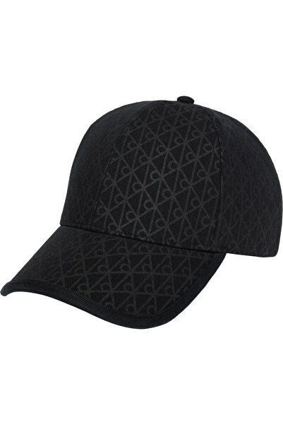 Calvin Klein EMBLEM PRINT w LEATHER PATCH CAP