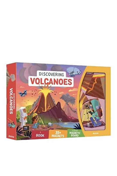 Auzou Books مجموعات صناديق مغناطيسية لاستكشاف البركانات