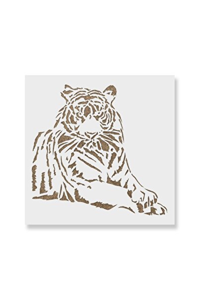 Maxrom Sablon Perete vopsire, tencuiala 0.7mm Tigru model MXSP7426, 100 x 100 mm