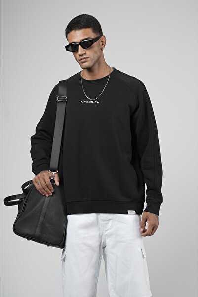 king brich Φούτερ με στάμπα Kingbrich με μανίκια ρεγκλάν και υπερμεγέθη κοπή