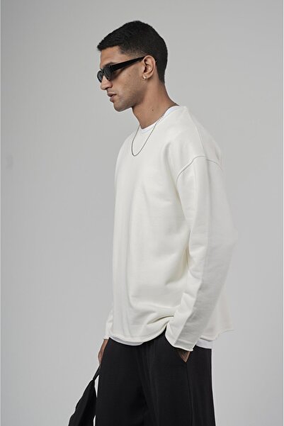 king brich Ανδρικό φούτερ μονόχρωμο με χαλαρή εφαρμογή Pis Yaka