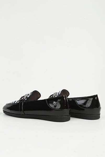 Pierre Cardin Siyah Beyaz Kadın Loafer PC-55211