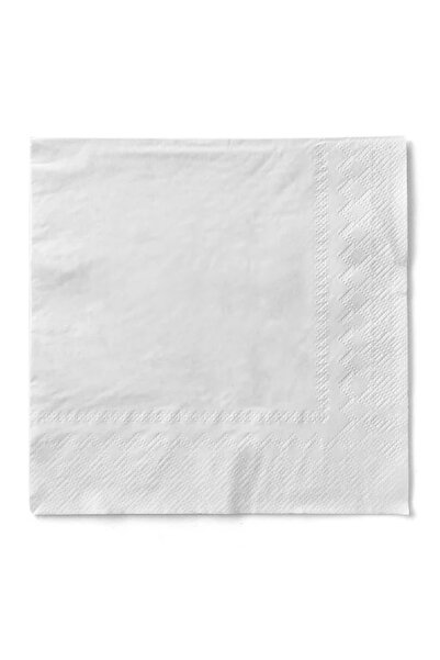 Mank 3-слойни салфетки за маса, Търпички - Бели / 40 x 40 см / 100 бр.