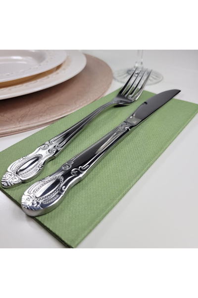 Mank Șervețele Linclass de calitate ultra, verde măsliniu, 40x40 cm, pliate 1...