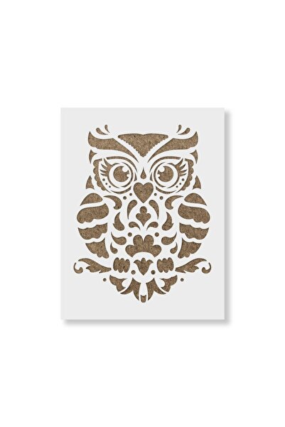 Maxrom Sablon Perete vopsire, tencuiala 0.7mm Bufniță model MXSP7398, 1000 x ...