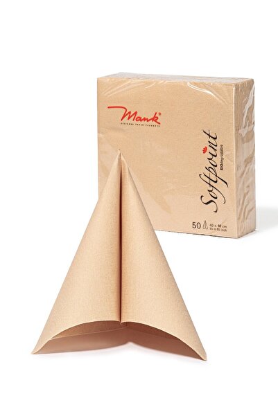 Mank Șervețele de masă festive Softpoint Sand (Crem închis) / 40x40 cm / 50 buc