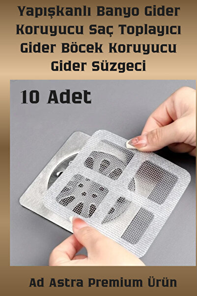 grey cat Trend Ürün 10 Adet Yapışkanlı Banyo Gider Koruyucu Saç Toplayıcı / B...