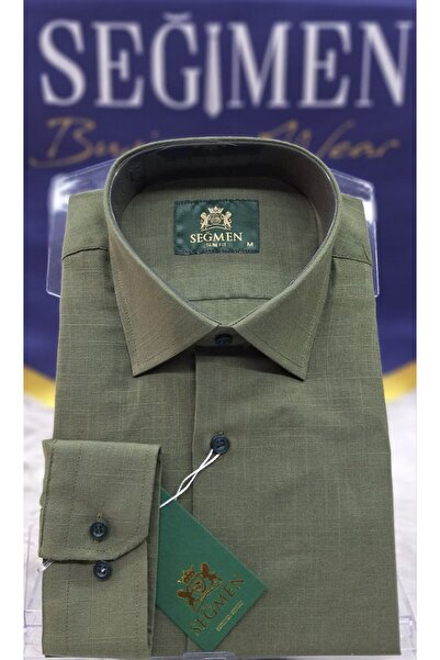 Seğmen Flam Keten Slim Fit Pamuklu Erkek Gömlek