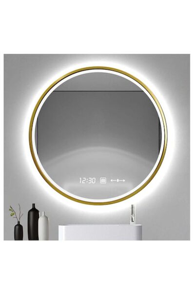 OPTIM DEKO Oglinda Baie LED Touch Venere Sistem Dezaburire Rama Aurie 70x70 cm