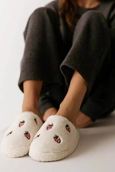 Lively Stylish Cute Women's Home Slippers Silent Lightweight Soft Sole Embroidered