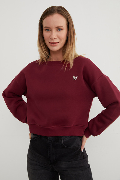 Fulla Moda Hanorac cu 3 fire cu accesorii fluture din metal