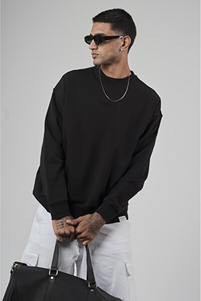 king brich Crew Neck Logo Oversize Fit Men's Sweatshirt