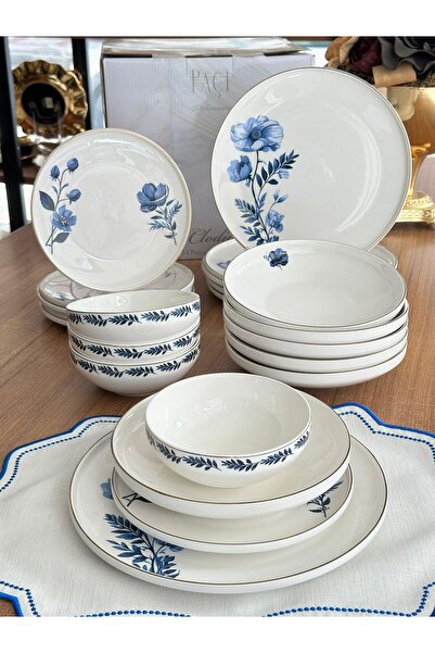 esbonaf Yemek Takımı 24 Parça 6 Kişilik Blue Violet