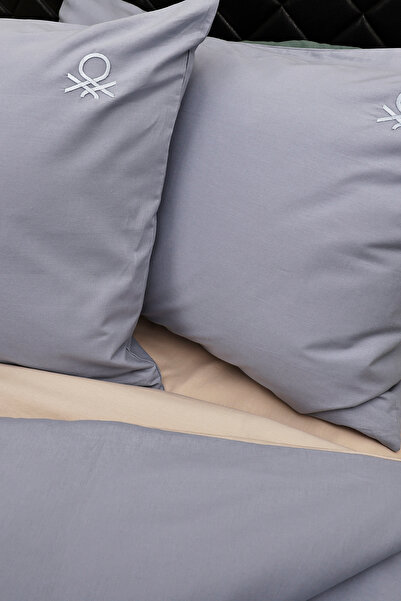Benetton Home Gri Tek Kişilik Ranforce Nevresim Seti