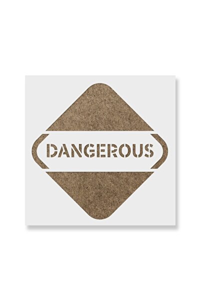Maxrom Sablon Perete vopsire, tencuiala 0.7mm Dangerous Sign Symbol Refolosib...