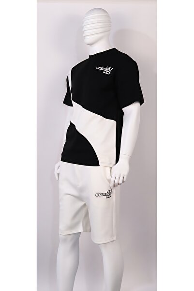 Red Planet Oversized Men’s Shorts Set with Modern Print