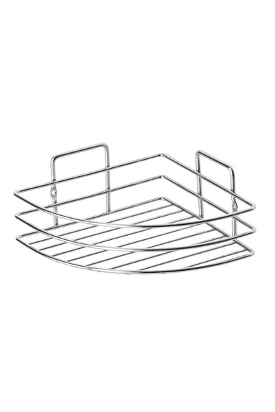 Metalife Corner bathroom shelf DKB-715, 18x18x8 cm, Chrome
