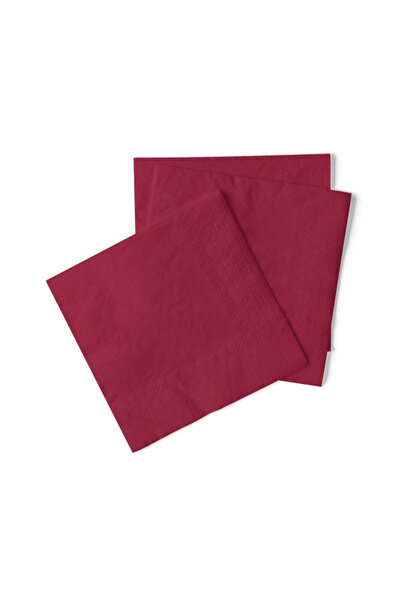 Mank Șervețele de hârtie cu 3 straturi - Burgundy (Bordo), 33 x 33 cm, 100 buc