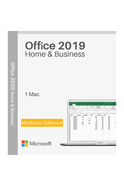 MICROSOFT Office 2019 Home and Business, MacOS, 64 bit, Multilanguage, Bind, Medialess