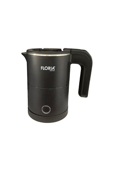 Floria Mini Electric Kettle – 500 ml, 1000W, Double Walls, Boil-Dry Protection